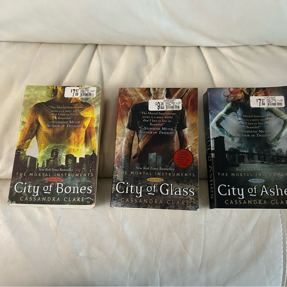 The Mortal Instruments 3 Book Set City of Bones Ashes Glass Cassandra Clare